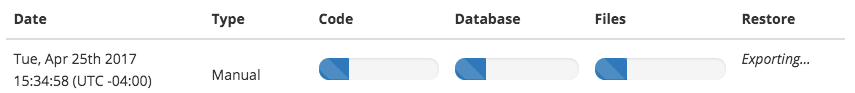 Backups in progress