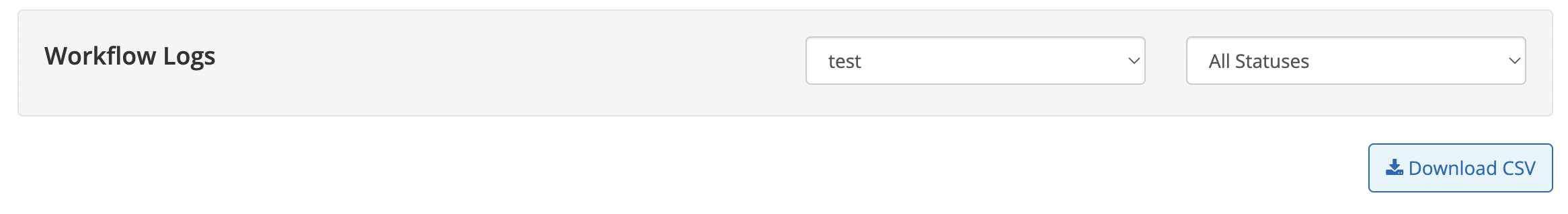 Workflow download options