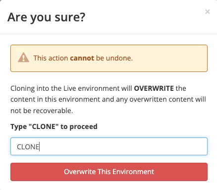 Confirm cloning