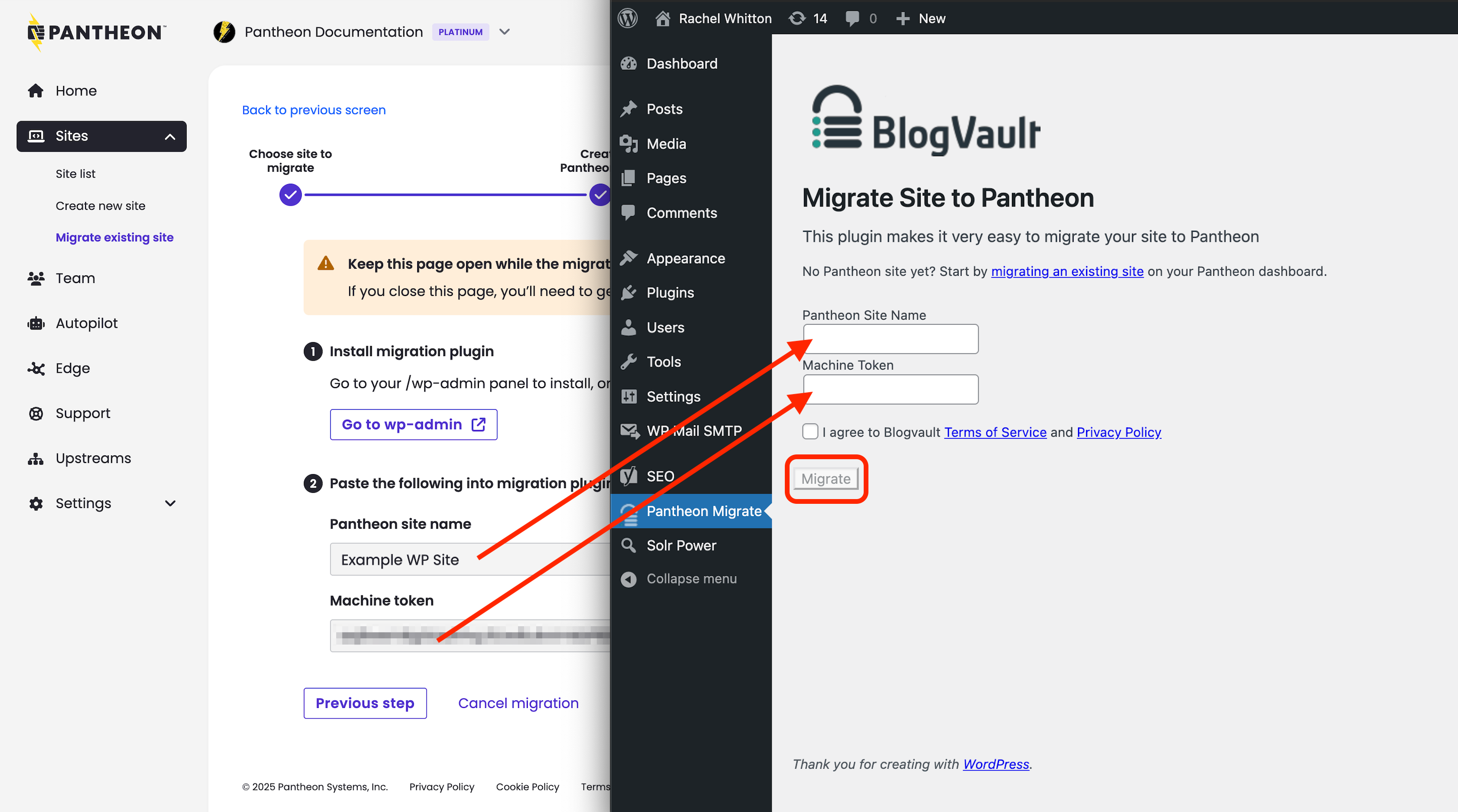 Copying and pasting info